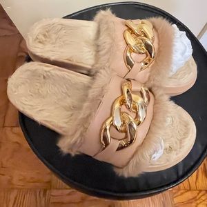 (NEW) Slip on Sandals/ Slippers- Nude Color; Size 8 Women’s